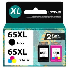 65XL High Yield Ink Cartridge Replacement for HP Envy 5020 DeskJet 3752 2624 picture