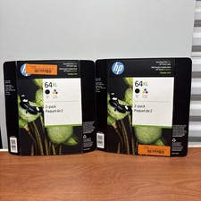 2 Pack Of HP 64XL High Yield Original Ink Cartridges, Black/TriColor picture