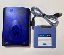 Iomega Zip 100 Z100USBS USB Powered External Drive 100MB Blue w/ 1 Disk & USB picture