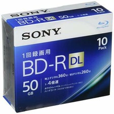 Sony BD-R DL 10pack 50GB 4x Printable Blu-ray Disc BD R Blank Disc Japan picture
