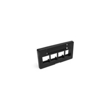 Leviton 49910-SE4 Quickport Modular Furniture Faceplate 4-Port Black picture