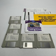 Microsoft Automap Road Atlas Software 3.5” Disks for Vintage IBM PCs picture