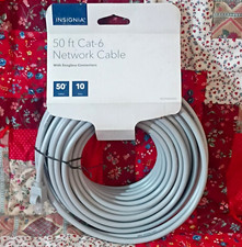 Insignia Cat6 RJ-45 to RJ-45 Network Cable 50 ft Snagless Gray #19L 10T picture