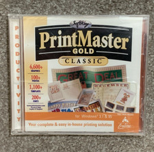 Printmaster Gold Classic PC Version Windows (PC CD-ROM, 1998) Brand New, Sealed picture