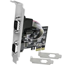 2-Port PCI Express RS-232 DB9 Serial Port Card for Windows & Linux PCs, 32/64bit picture