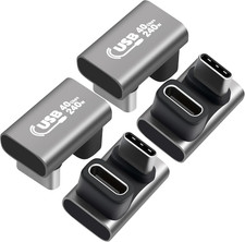 U Shape USB C Adapter 4-Pack Support PD 3.1 240W Type C Fast Charging 40Gbps 8K picture
