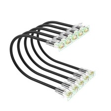 Cat 6 Patch Cables 1 feet (5Pack), Slim Cat6a Ethernet Patch Cable 10Gbps 550Mhz picture
