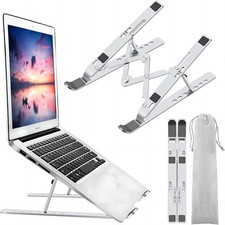Laptop Stand for Desk, Adjustable Foldable Aluminum Riser, Silver picture