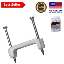 UV-Resistant 3/4 Inch Plastic Staples for Electrical Cable Securing - 175 Count picture