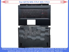 New For MSI GF76 MS-17L1 MS-17L3 Upper Case Palmrest Keyboard Cover /Bottom Base picture