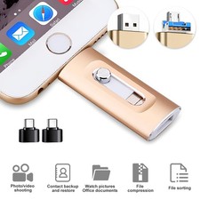 4IN1 Memory Storage Stick for iPhone iPad, Backup USB Flash Drive, PC Android US picture