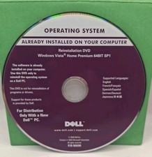 Dell Windows Vista Home Premium 64-bit SP1 Reinstallation DVD Disc P/N N069H picture