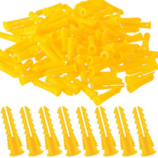 500 Pcs #4-6-8 X 7/8 Inch Ribbed Lightweight Plastic Anchors Drywall Anchors for picture