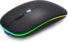 WREANU Wireless Bluetooth Mouse Rechargeable Laptop Mice with LED Lights picture