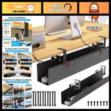 Under Desk Cable Management Tray - Cord Organizer for Home/Office - Clamp/Screw picture