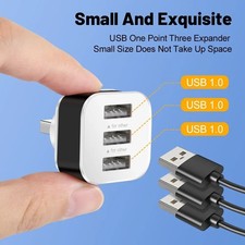 3 Port USB Slots Adaptor USB 3 in 1 Multple USB Interface Extender Auto Electron picture