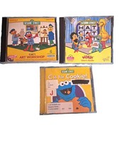 Sesame Street Let’s Make A Word PC CD ROM Creative Wonders Art Workshop Lot Of 3 picture