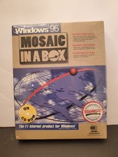 NEW Vintage 1995 CompuServe Software Mosaic In A Box Windows 95 CD ROM Sealed picture