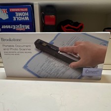 Brookstone iConvert Portable Scanner 600x600 dpi USB Document Photo picture