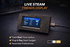 Steam Friends Display – Real-Time Gaming Desk Gadget, Desktop Tracker Device picture