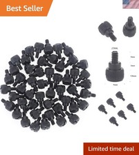 High-Quality Carbon Steel Computer Case Thumb Screws - 50 Pieces, Black picture