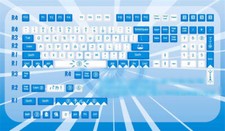 Touhou Project Cirno Theme PBT Keycaps 129keys For Cherry MX Mechanical Keyboard picture
