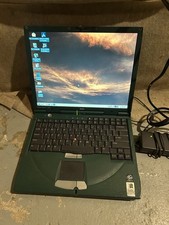 Rare Forest Green Dell Inspiron 3800 Fully Working Vintage Laptop & Accessories picture