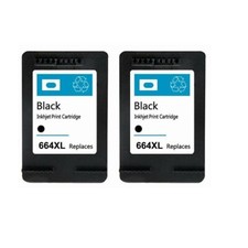 2pk replacement for HP 664XL Black Ink Cartridge Deskjet 1115 2136 3636 3836 picture