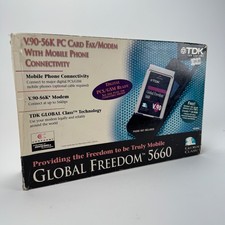 TDK Systems Global Freedom 5660 V.90-56K PC Card Fax / Modem 56kbps - Open Box picture