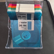 VTG Imation Mac Floppy Diskettes 2HD MAC Formatted 1.40MB Neon Color Lot Of 10 picture