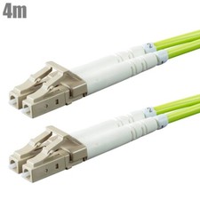 4M LC/UPC To LC/UPC Fiber Optic Multi-Mode Duplex 50/125 Patch Cable OM5 Green picture