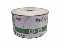 1200 x JVC Professional Grade CD -R 52X - Full Hub White Inkjet Printable CDR picture