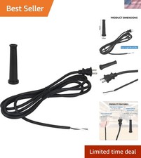 10FT 16 AWG Durable Power Cord Replacement with Strain Relief Boot – Black picture