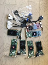 Dell AMD Radeon Video Graphics Card and Adapters Cable lot 7 Cards & 4 Adapters picture