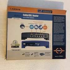 Linksys EtherFast®Cable/DSL Router 4-Port Switch Model BEFSR41 Open Box picture
