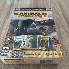 Animals: Amazing Wild & Endangered Learning PowerPack Windows 95/98/XP 3CD's NIB picture