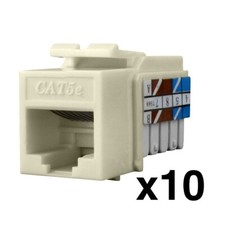 Construct Pro RJ45 Cat5e Keystone Jack Insert (10-Pack, Almond) picture