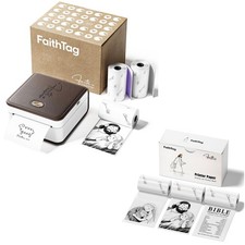 FaithTag Bible Study Mini Printer F21 Kit with 3 Rolls of 2” Transparent... picture