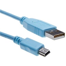 Reliable 6 ft USB Type A to Mini-B Cable for Cisco Catalyst Routers - Light Blue picture
