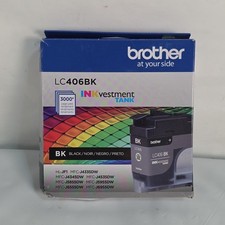 Brother LC406XL/LC406BK Black Genuine/Original Inkjet Ink for MFC-J4335DW 02/29 picture