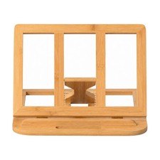 Adjustable Folding Desktop Stand Space-Saving Desktop Book Holder with Shelf picture