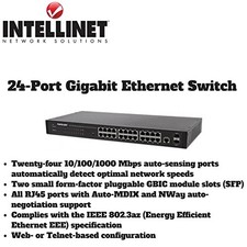 Intellinet 560917 24-Port Web-Managed Gigabit Switch w/2 SFP picture