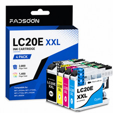 FADSOON® 4PK LC20EXXL Ink for MFC-J5920DW J775DW J985DW J775DWXL J985DWXL picture