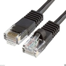 25ft Ethernet Internet LAN CAT5 Network Cable for Computer Modem Router Black US picture