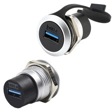 PENGLIN 2Pack USB 3.0 Panel Mount Coupler, Pass 2PCS USB3.0, black  picture