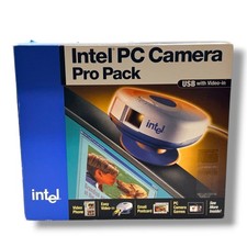 Intel PC Camera Pro Pack USB Video-In Complete Kit Boxed Vintage Webcam - NEW picture