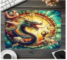 Stained Glass (look) Dragon Mouse Pad picture