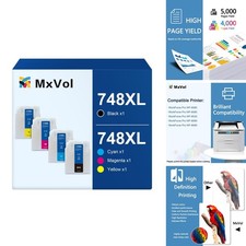 MxVol 748XL 748 Ink Cartridges Remanufacture Replacement For Epson 748XL T748XL picture
