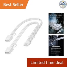 12V-2x6 GPU Adapter Extension Cable For RTX 5070 5070 Ti White 16 Pin 600W picture