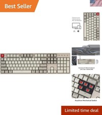 C2 Full Size Wired Mechanical Keyboard Compatible with Mac, Red Switch, 104 K... picture